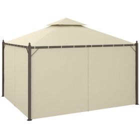10 x 12 Outdoor Patio Gazebo with Curtains, Two-Tier Roof, Beige (Option: Beige-1990x280x170 mm)