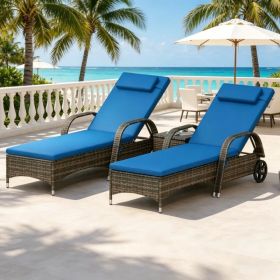 Lounge Chair Set Of 2 With Table (Option: defaulttitle)